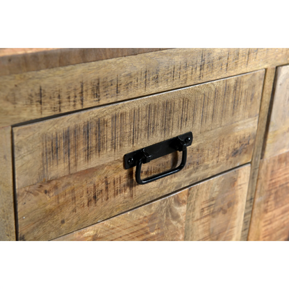 Industrial Reclaimed Wood 4 Door 4 Drawer Sideboard