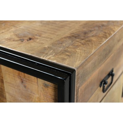 Industrial Reclaimed Wood 4 Door 4 Drawer Sideboard