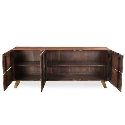 Seesham Live Edge Sideboard with Gold Legs