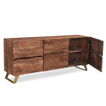 Seesham Live Edge Sideboard with Gold Legs