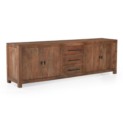 Sparrow Solid Wood Media Console - Brown.