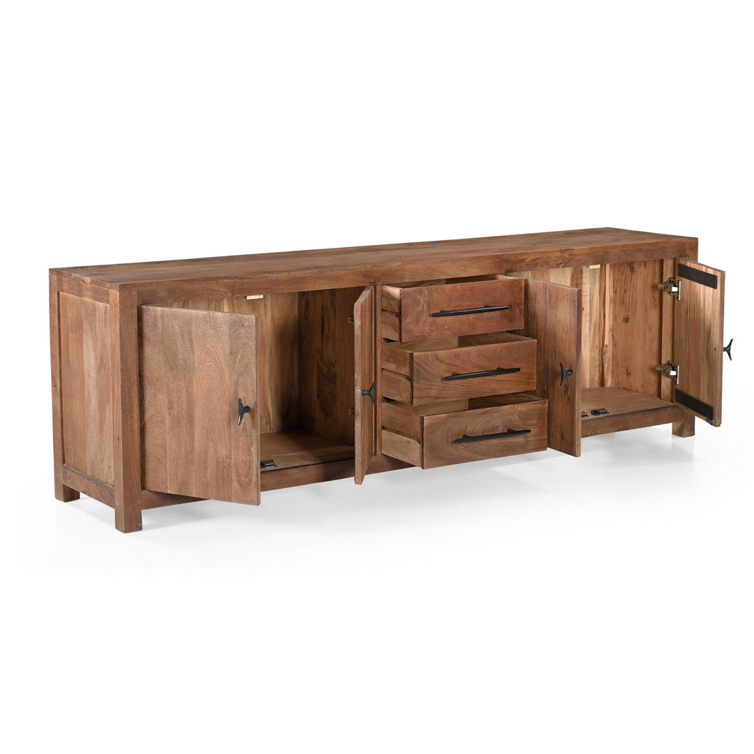 Sparrow Solid Wood Media Console - Brown