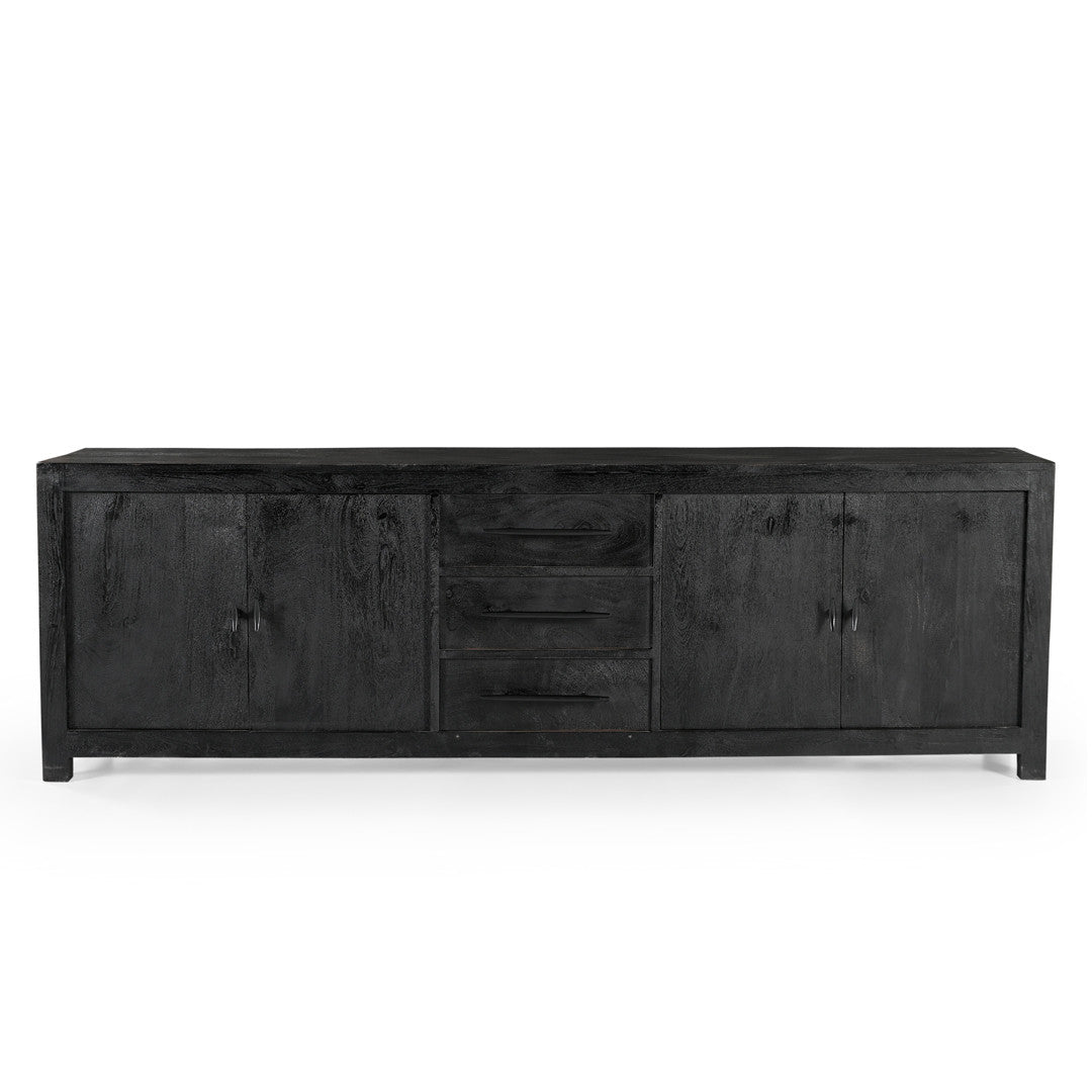 Grackle Solid Wood Media Console -  Black