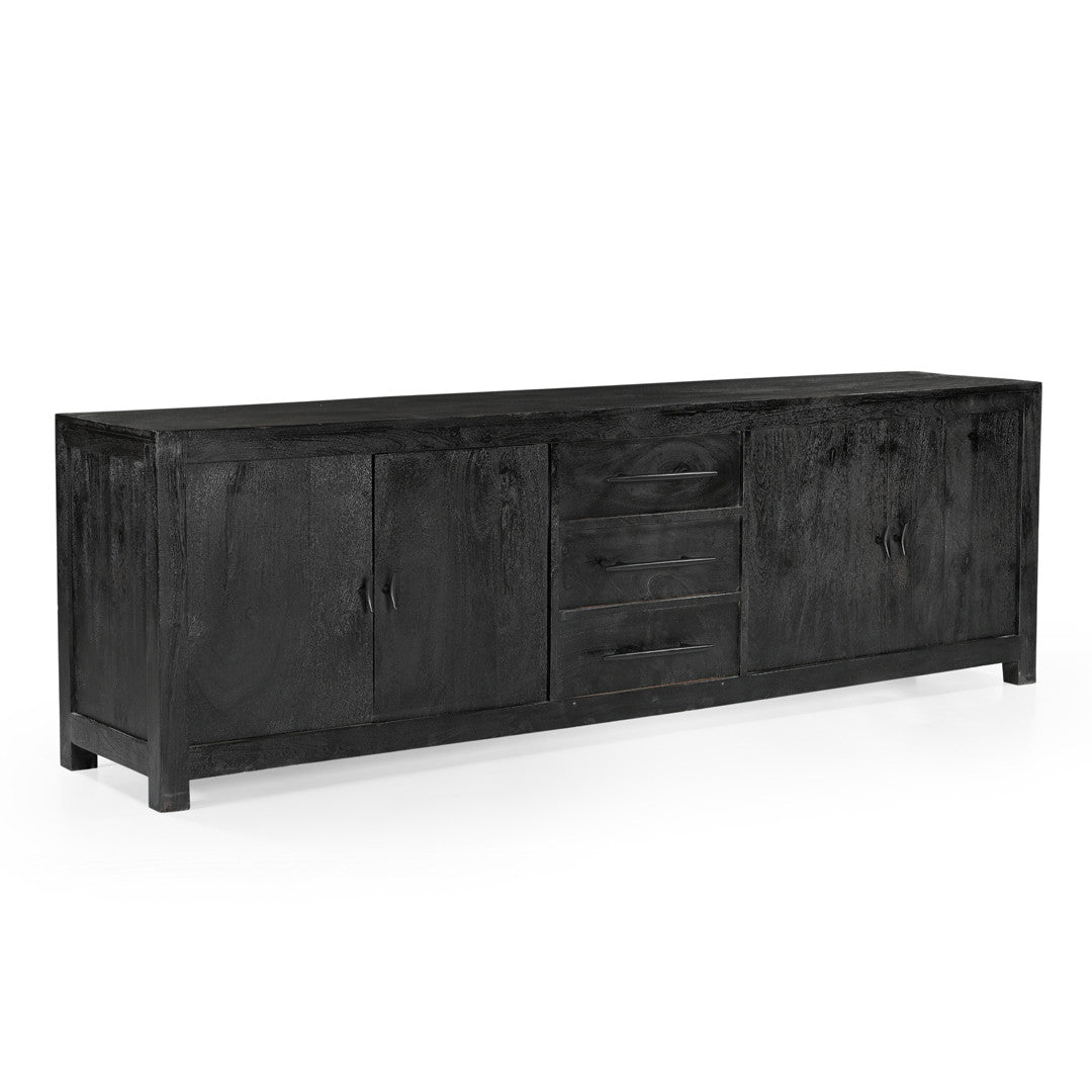 Grackle Solid Wood Media Console -  Black