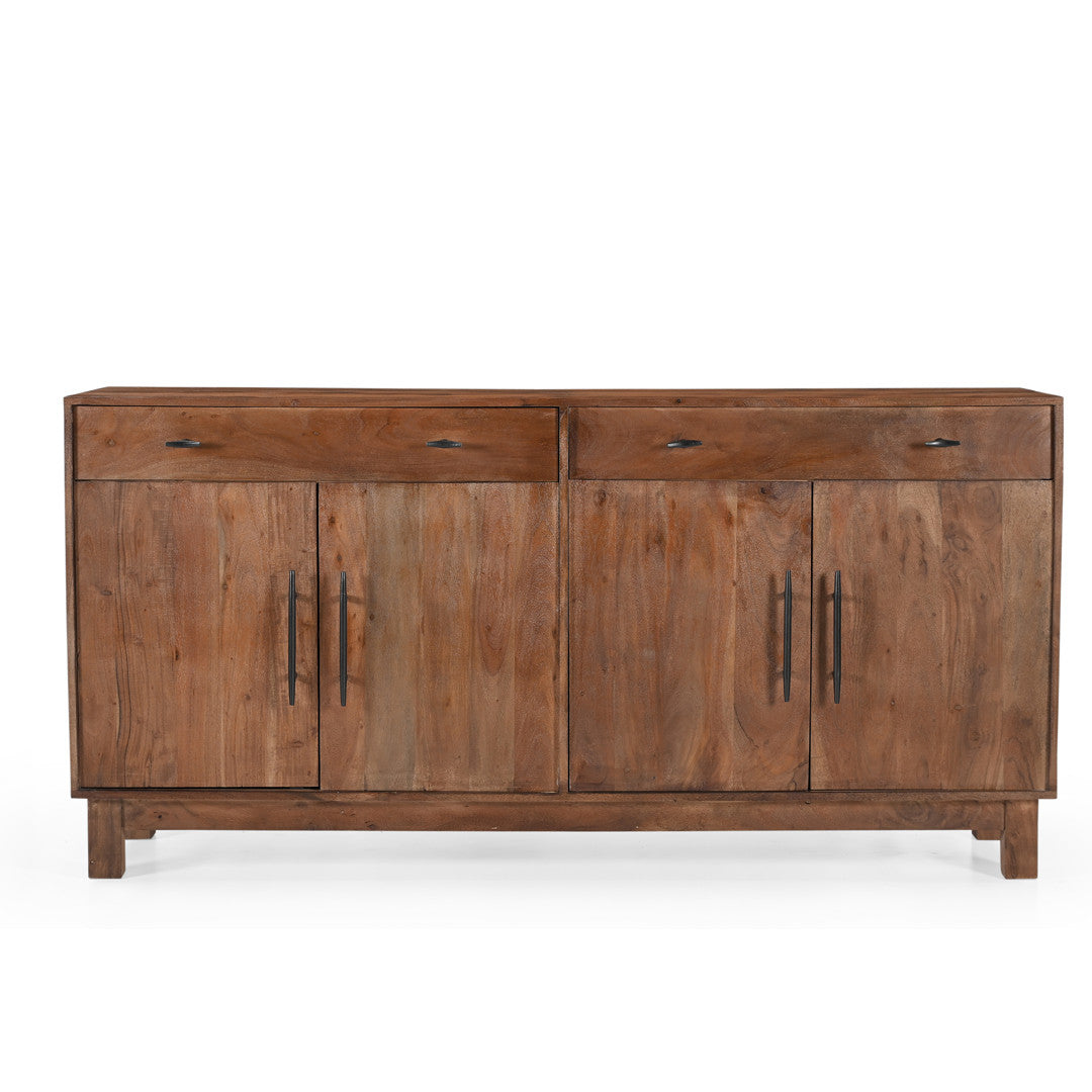 Sparrow Solid Wood 4 Door Sideboard Buffet Cabinet - Brown