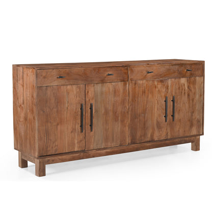 Sparrow Solid Wood 4 Door Sideboard Buffet Cabinet - Brown.