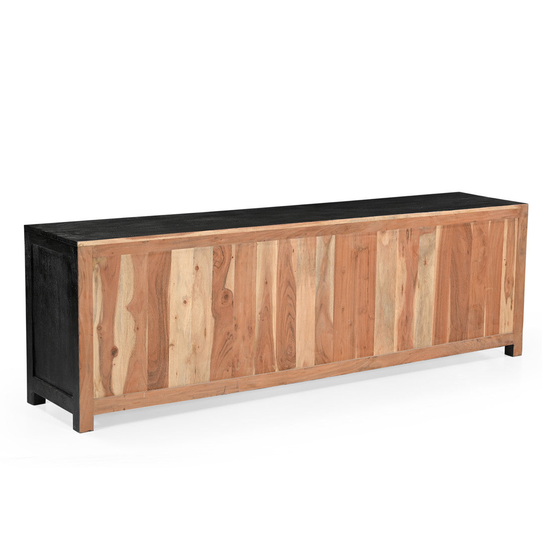 Grackle Solid Wood Media Console -  Black