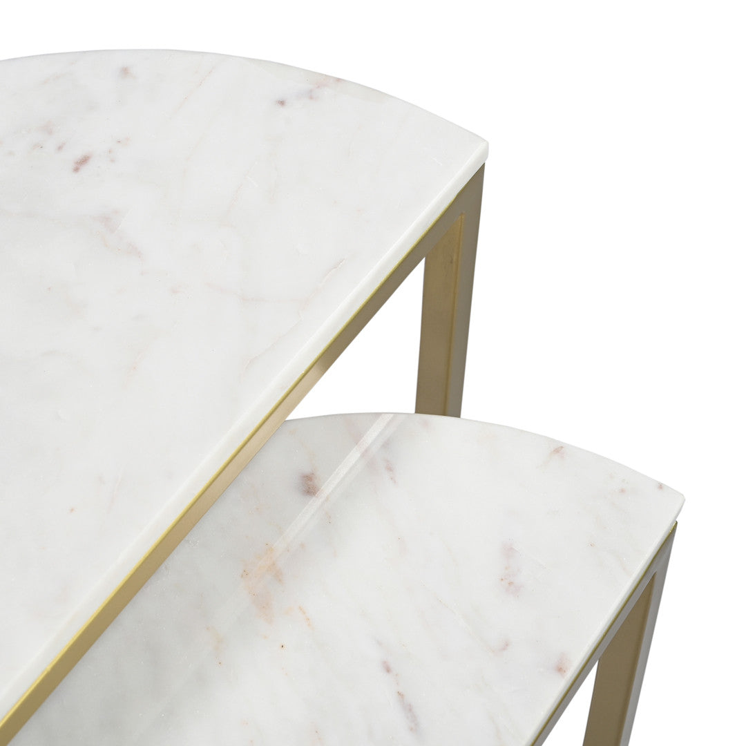 Burma marble nesting tables