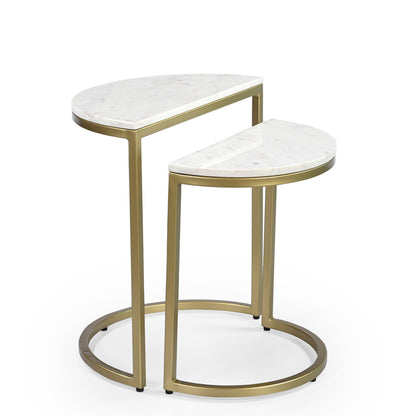 Burma marble nesting tables.