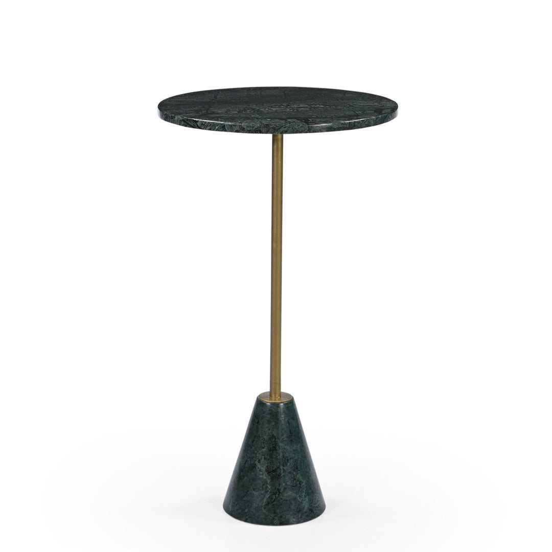 Eurasian green marble end table.