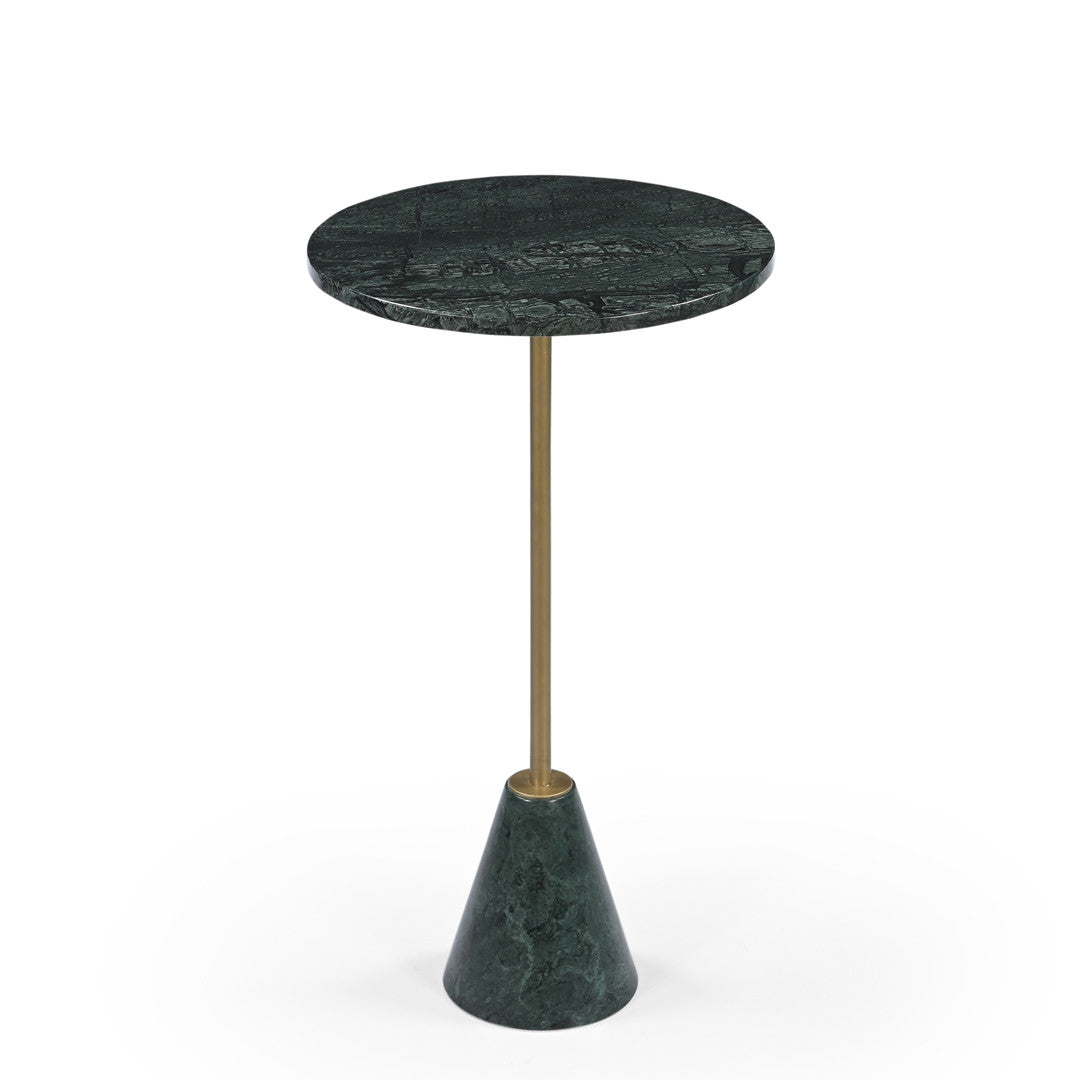 Eurasian green marble end table.