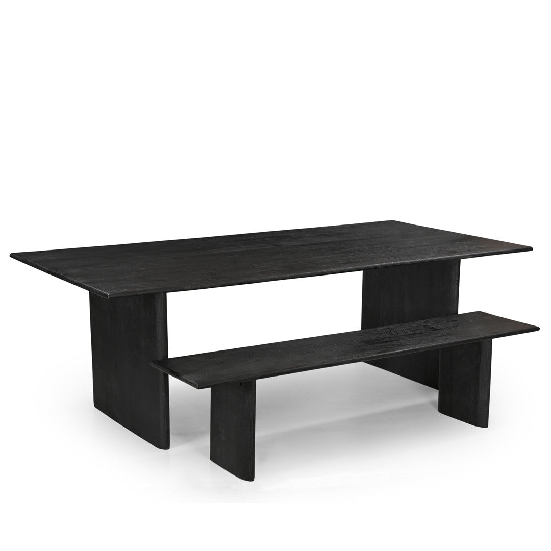 Grackle Solid Wood Dining Table -  Black