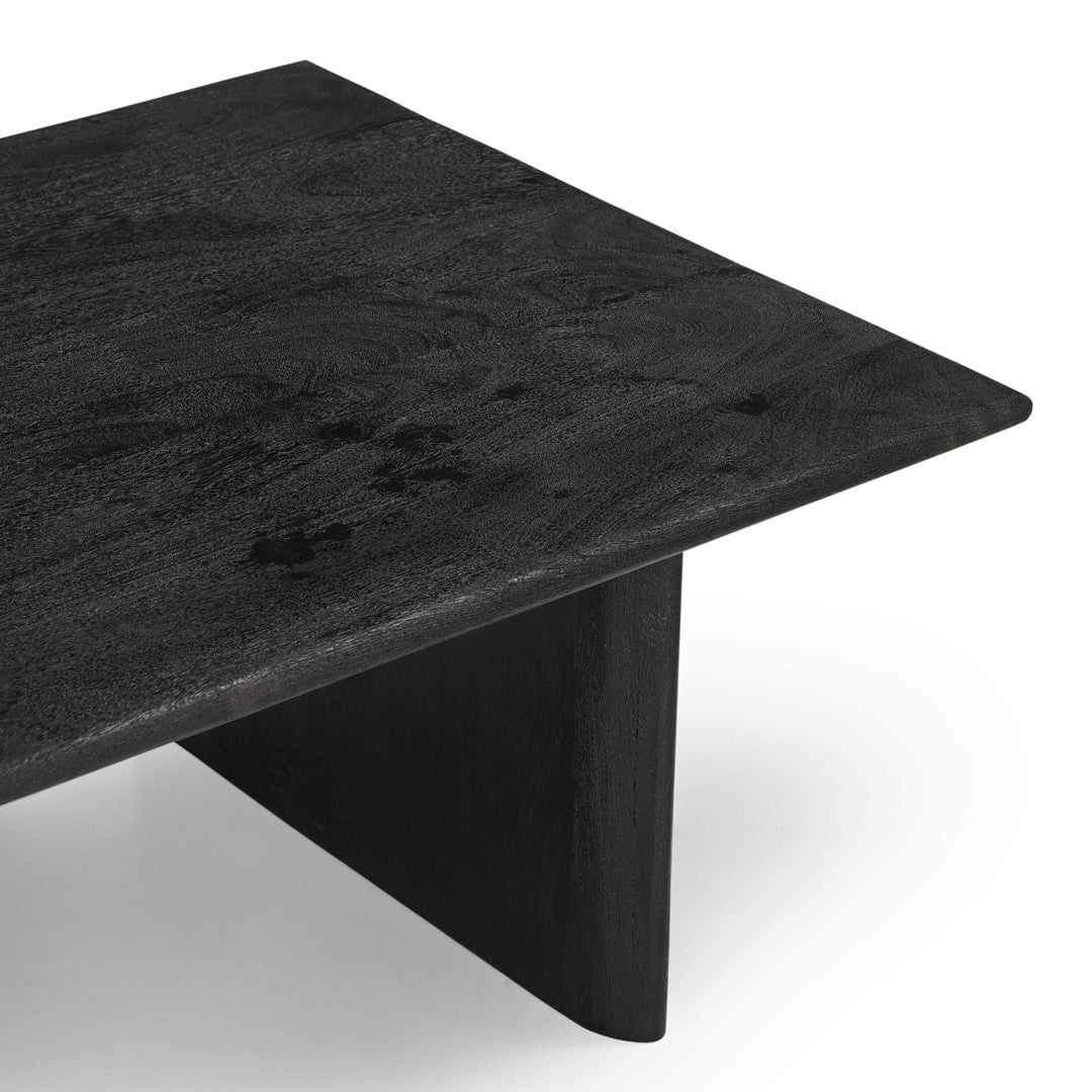 Grackle Solid Wood Coffee Table- Black