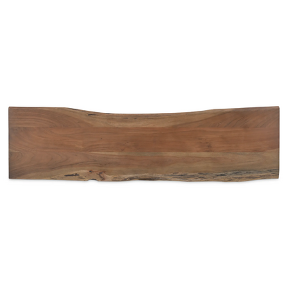 Acacia Live Edge Black Legs Bench