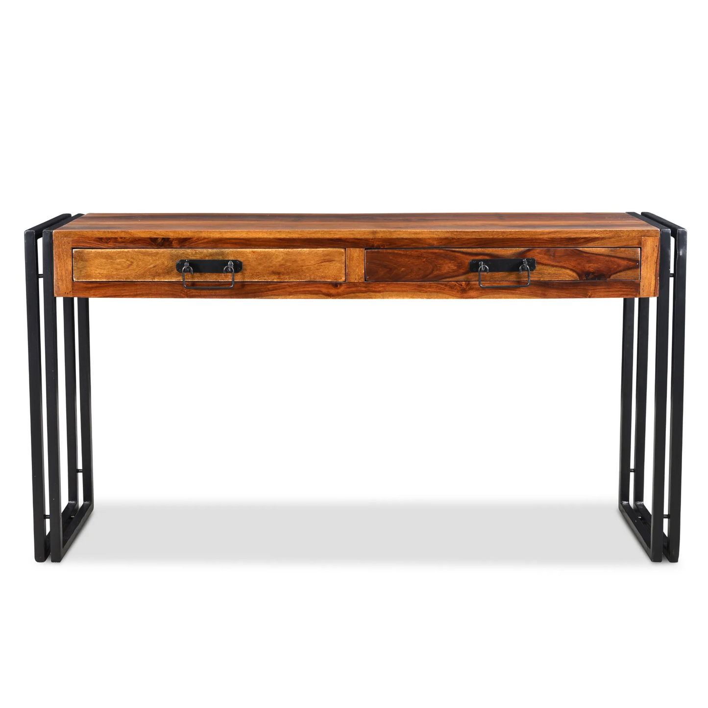 Timbergirl Solid Sheesham Wood Console Table with Metal Legs