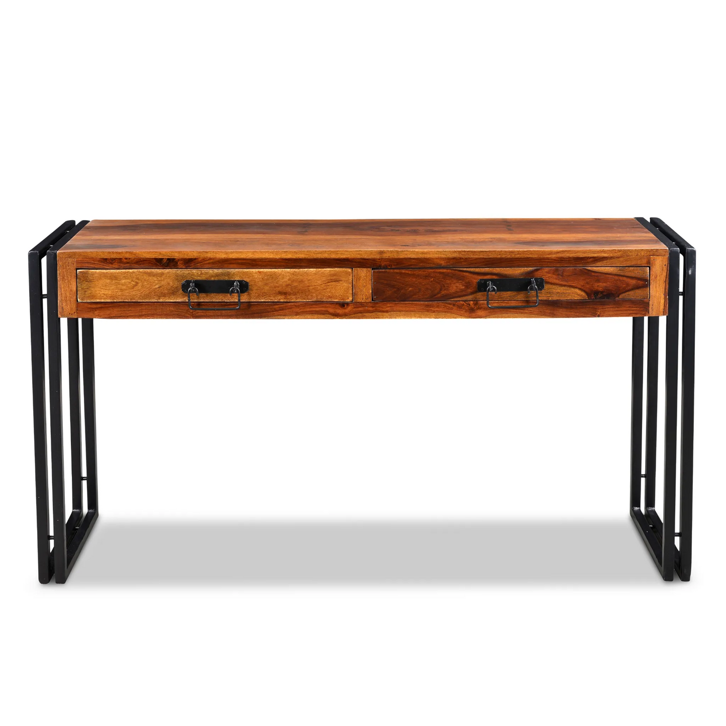 Timbergirl Solid Sheesham Wood Console Table with Metal Legs