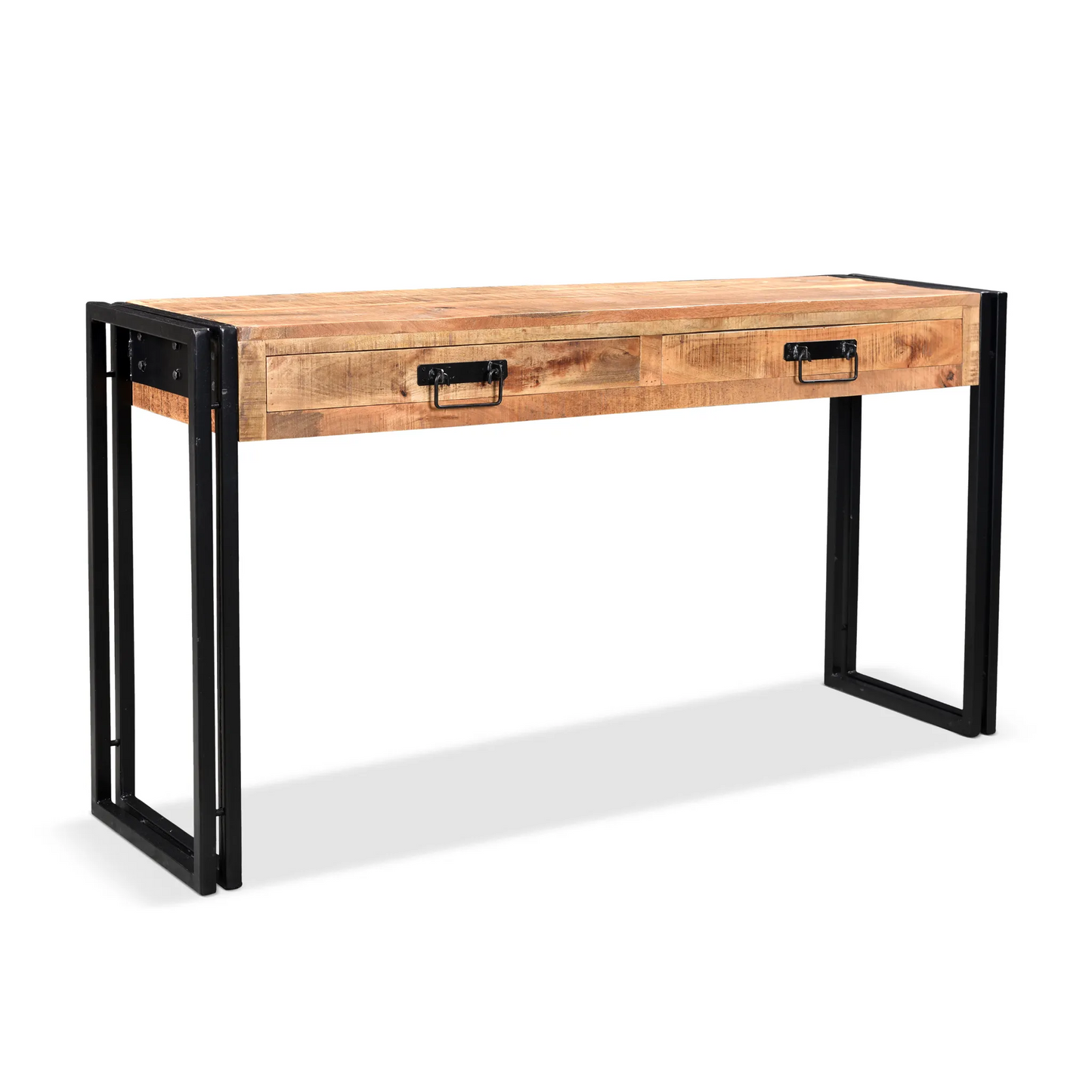 Timbergirl Reclaimed Mango Wood Console Table with Metal Legs