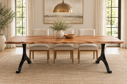 Timbergirl Arden Live edge Acacia Wood Dining Table 84"