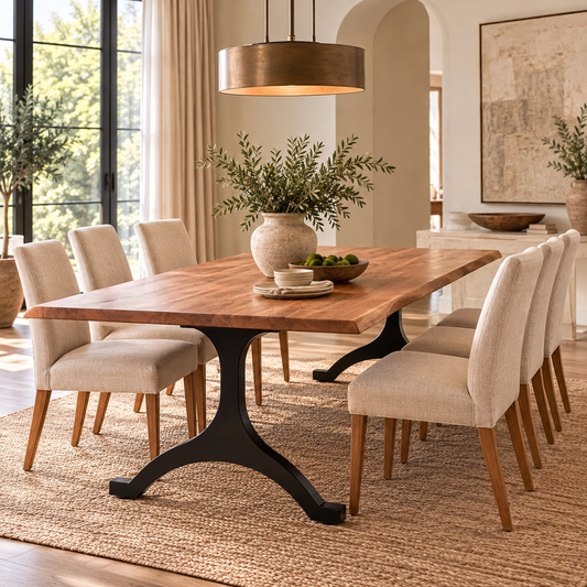 Timbergirl Arden Live edge Acacia Wood Dining Table 84"